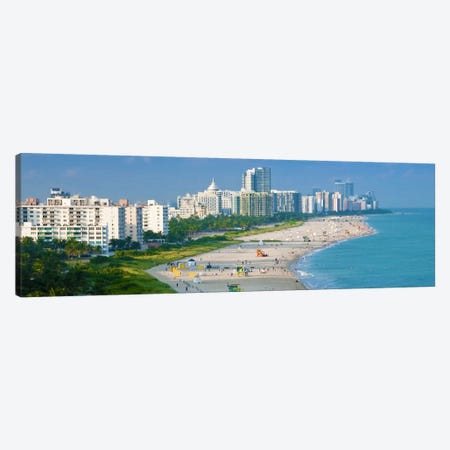 Miami Panoramic Skyline Cityscape Canvas Print #6020} by Unknown Artist Canvas Art Print