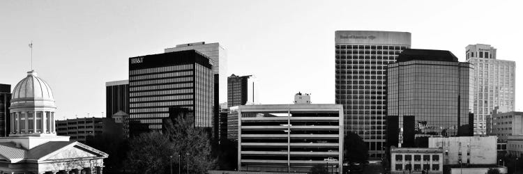 Norfolk Panoramic Skyline Cityscape (Black & White)