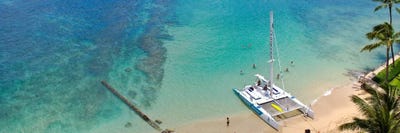 Honolulu Panoramic Skyline Cityscape (Ocean) by Unknown Artist canvas print