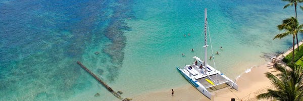 Honolulu Panoramic Skyline Cityscape (Ocean)