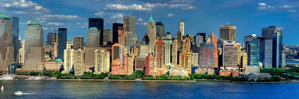 Manhattan: New York Panoramic Skyline Cityscape (Manhattan) by Unknown Artist