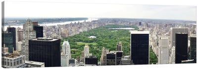 New York Panoramic Skyline Cityscape (Manhattan - Central Park) Canvas Art Print - City Park Art