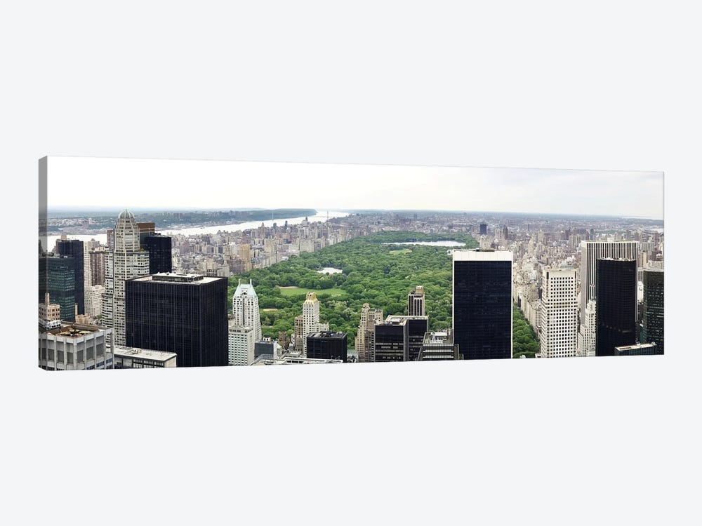 New York Panoramic Skyline Cityscape (Manhattan - Central Park) by Unknown Artist 1-piece Art Print
