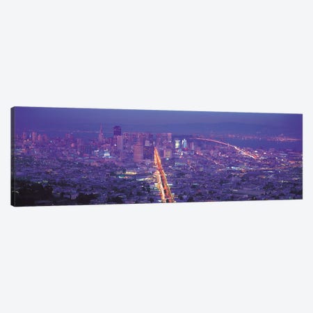 San Francisco Panoramic Skyline Cityscape (Sunset) Canvas Print #6049} by Unknown Artist Canvas Print
