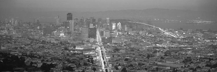 San Francisco Panoramic Skyline Cityscape (Sunset Black & White)