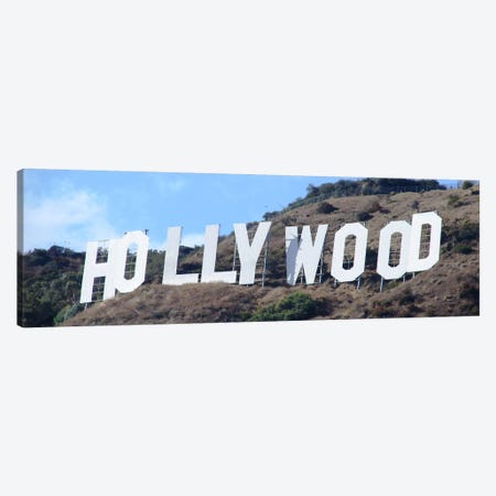 Hollywood Panoramic Skyline Cityscape (Sign) Canvas Print #6052} by Unknown Artist Canvas Art