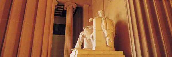 Columns: Washington Panoramic Skyline Cityscape (Lincoln Monument) by Unknown Artist