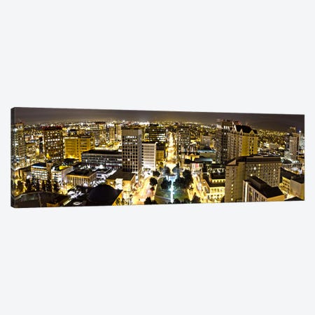 San Jose Panoramic Skyline Cityscape (Night View) Canvas Print #6055} by Unknown Artist Canvas Print