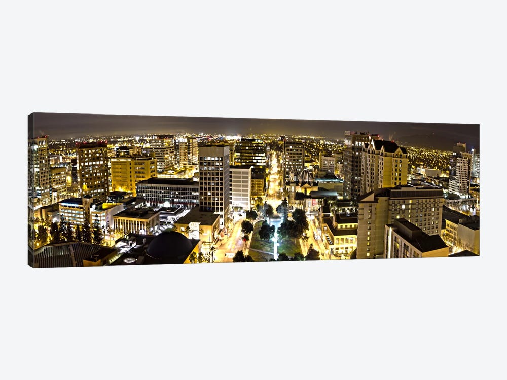 San Jose Panoramic Skyline Cityscape (Night View) by Unknown Artist 1-piece Canvas Wall Art