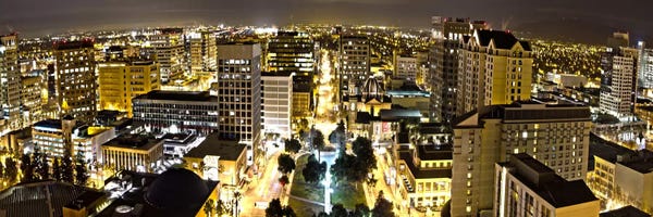 Urban: San Jose Panoramic Skyline Cityscape (Night View) by Unknown Artist