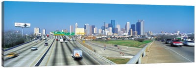 Houston Panoramic Skyline Cityscape Canvas Art Print - Texas Art