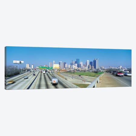 Houston Panoramic Skyline Cityscape Canvas Print #6057} by Unknown Artist Art Print