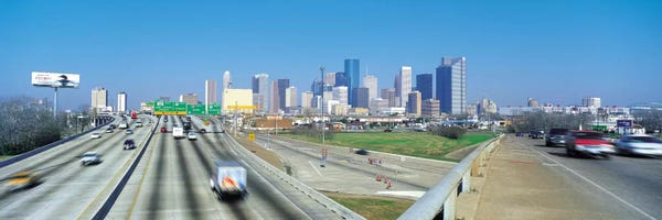Houston: Houston Panoramic Skyline Cityscape by Unknown Artist