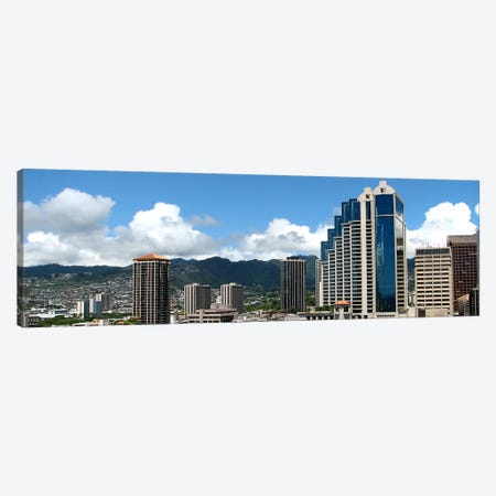 Honolulu Panoramic Skyline Cityscape Canvas Print #6062} by Unknown Artist Art Print