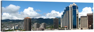 Honolulu Panoramic Skyline Cityscape Canvas Art Print - Honolulu Art