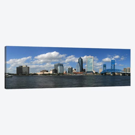 Jacksonville Panoramic Skyline Cityscape Canvas Print #6063} by Unknown Artist Canvas Print