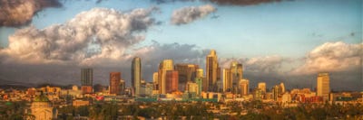 Los Angeles Panoramic Skyline Cityscape by Unknown Artist canvas print