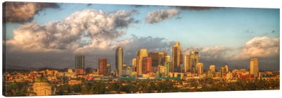 Los Angeles Panoramic Skyline Cityscape Canvas Art Print - Unknown Artist