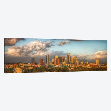 Los Angeles Panoramic Skyline Cityscape Canvas Print #6065} by Unknown Artist Canvas Artwork