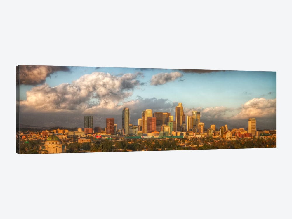 Los Angeles Panoramic Skyline Cityscape 1-piece Canvas Art Print
