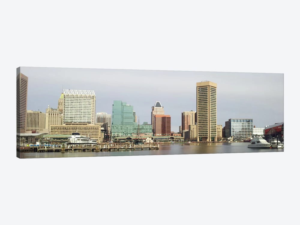 Baltimore Panoramic Skyline Cityscape by Unknown Artist 1-piece Canvas Wall Art