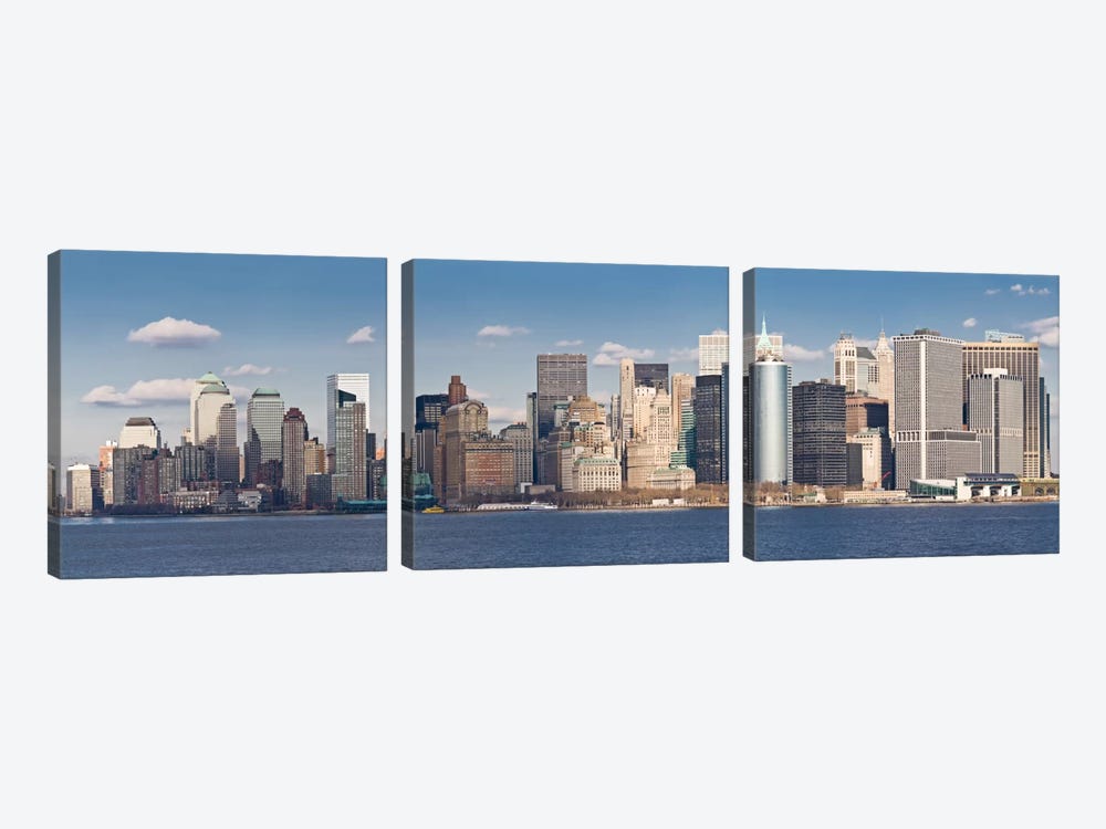 New York Panoramic Skyline Cityscape by Unknown Artist 3-piece Art Print