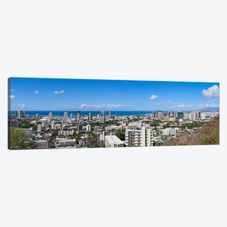Honolulu Panoramic Skyline Cityscape Canvas Print #6070} by Unknown Artist Canvas Artwork