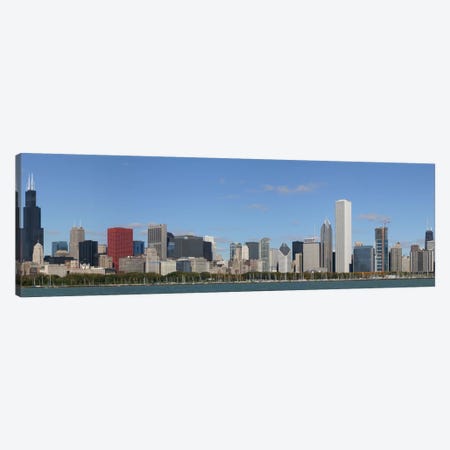 Chicago Panoramic Skyline Cityscape Canvas Print #6081} by Unknown Artist Art Print