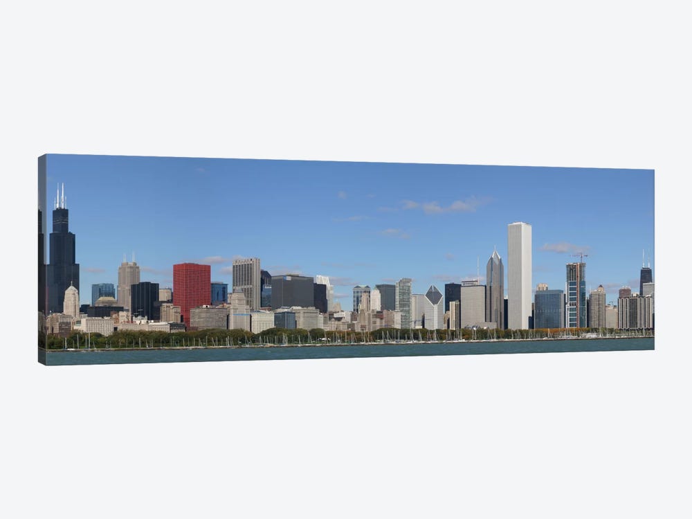 Chicago Panoramic Skyline Cityscape 1-piece Canvas Art Print