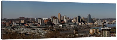 Cincinnati Panoramic Skyline Cityscape Canvas Art Print - Philadelphia Art