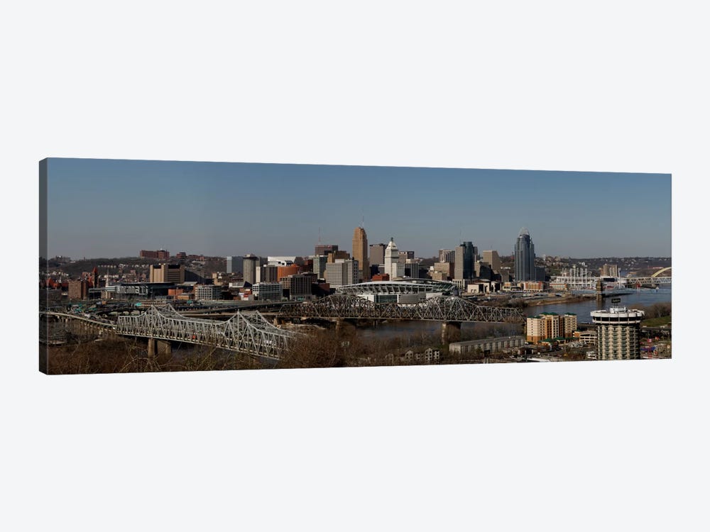 Cincinnati Panoramic Skyline Cityscape by Unknown Artist 1-piece Canvas Wall Art