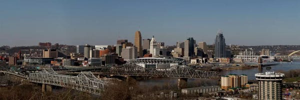 Ohio: Cincinnati Panoramic Skyline Cityscape by Unknown Artist