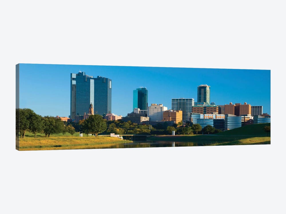 Fort Worth Panoramic Skyline Cityscape by Unknown Artist 1-piece Canvas Art Print