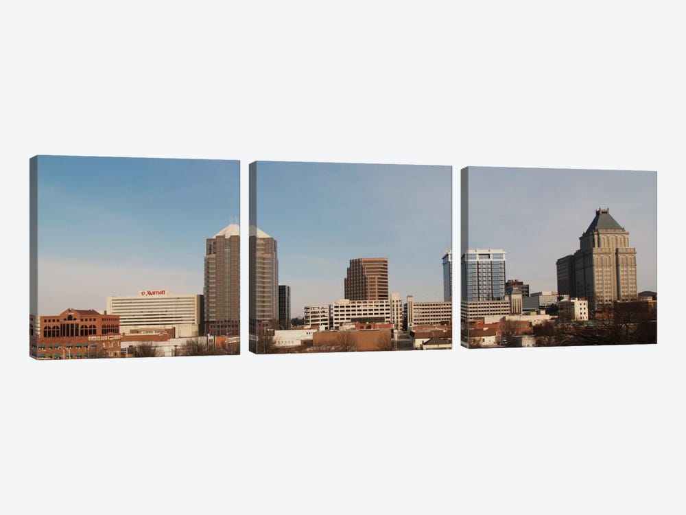 Greensbooro Panoramic Skyline Cityscape by Unknown Artist 3-piece Canvas Wall Art