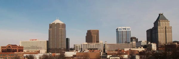 Greensbooro Panoramic Skyline Cityscape