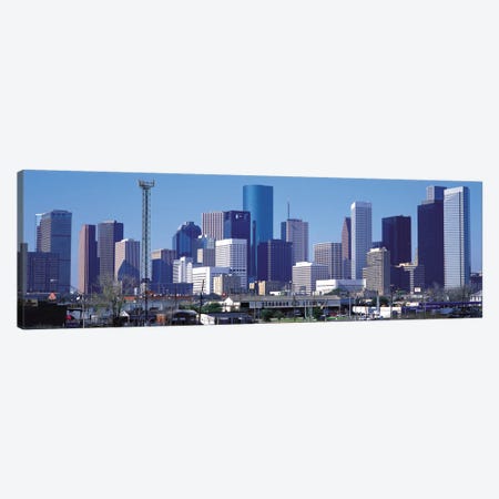 Houston Panoramic Skyline Cityscape Canvas Print #6097} by Unknown Artist Canvas Art Print