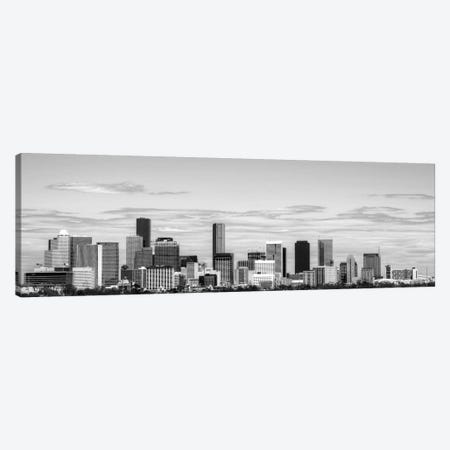Houston Panoramic Skyline Cityscape (Black & White) Canvas Print #6098} by Unknown Artist Canvas Art