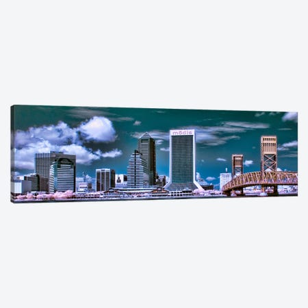 Jacksonville Panoramic Skyline Cityscape Canvas Print #6100} by Unknown Artist Canvas Artwork