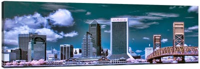 Jacksonville Panoramic Skyline Cityscape Canvas Art Print - Jacksonville Art