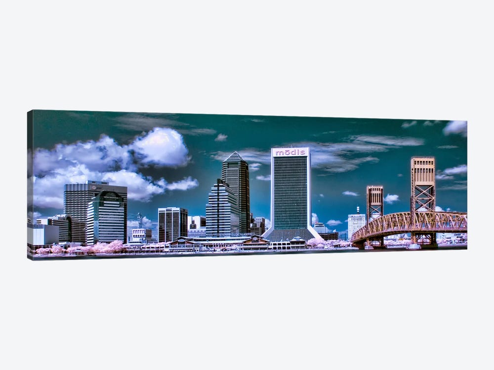 Jacksonville Panoramic Skyline Cityscape 1-piece Canvas Art Print