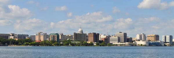 Wisconsin: Madison Panoramic Skyline Cityscape by Unknown Artist