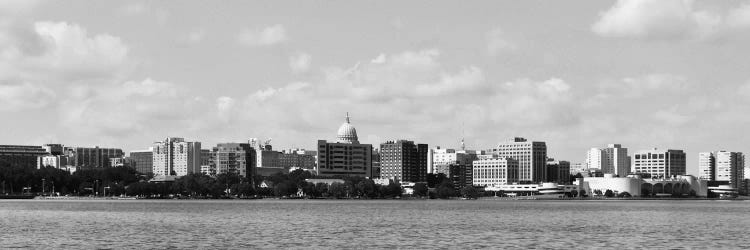 Madison Panoramic Skyline Cityscape (Black & White)