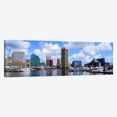 Baltimore Panoramic Skyline Cityscape Canvas Print #6105} by Unknown Artist Canvas Art Print