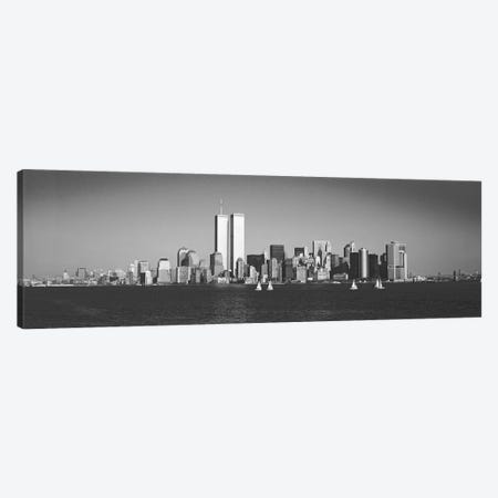 New York Panoramic Skyline Cityscape (Black & White) Canvas Print #6113} by Unknown Artist Canvas Art Print