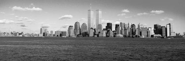 New York Panoramic Skyline Cityscape IX (Black & White)