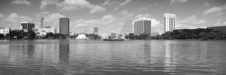 Orlando Panoramic Skyline Cityscape (Black & White)