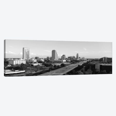 Orlando Panoramic Skyline Cityscape (Black & White) Canvas Print #6122} by Unknown Artist Canvas Art