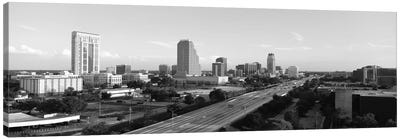 Orlando Panoramic Skyline Cityscape (Black & White) Canvas Art Print - Black & White Photography