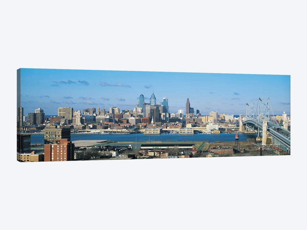 Philadelphia Panoramic Skyline Cityscape by Unknown Artist 1-piece Canvas Wall Art