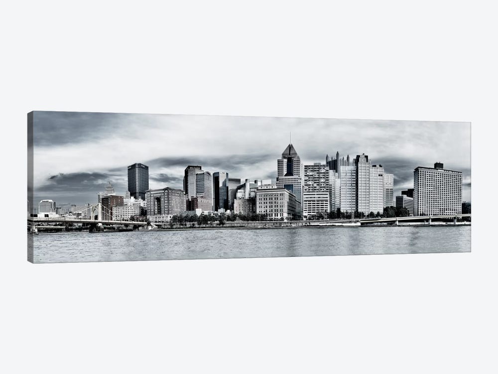 Pittsburgh Panoramic Skyline Cityscape by Unknown Artist 1-piece Canvas Art